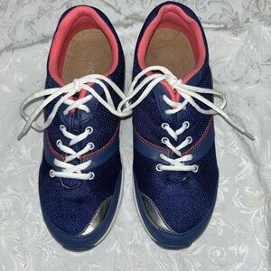 Vionics Action Kona Sneakers sz 8W Blue with Pink accents